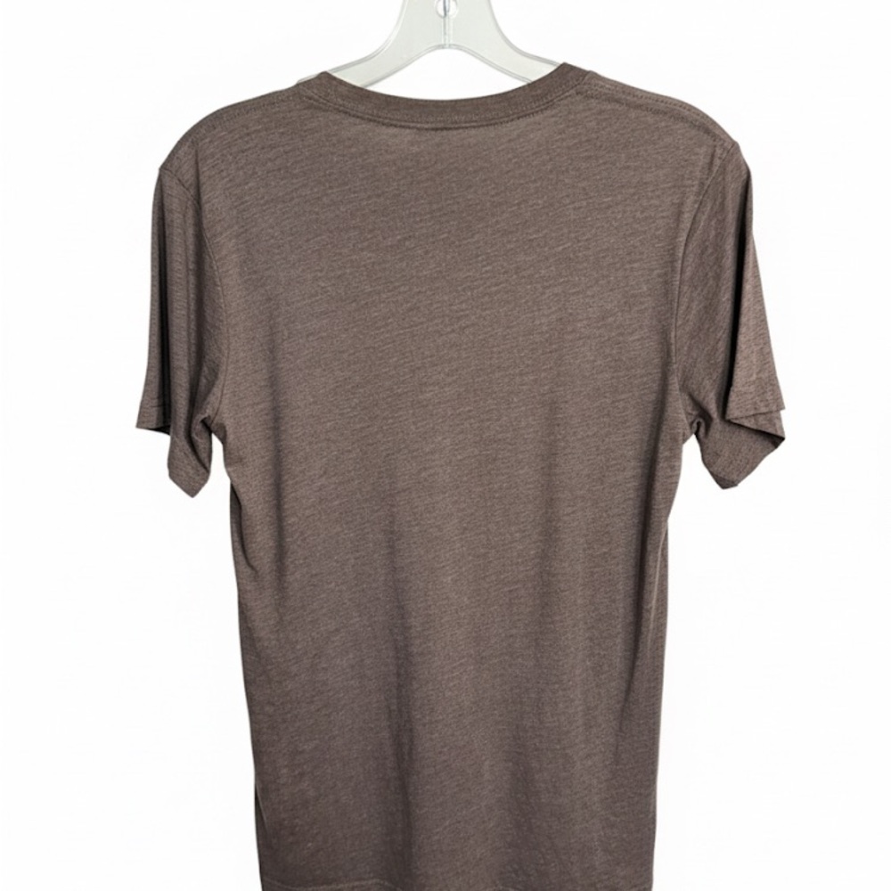 NWOT: Bella Canvas Brown‎ Tee with Mushroom and Floral Print - Picture 2 of 6